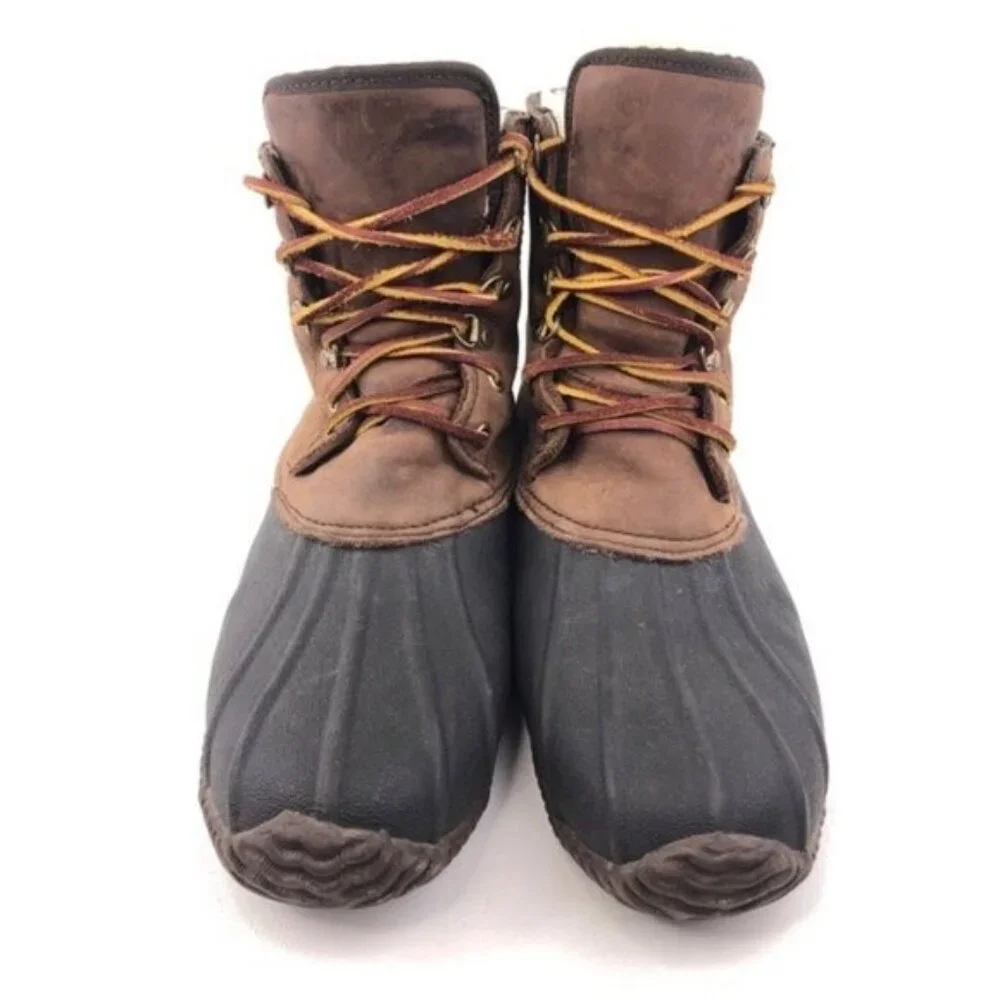 J.Crew Brown Leather Waterproof Winter Duck Boots 11
